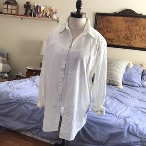 White colored woman’s button down shirt from Old Navy medium